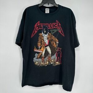 Vintage Metallica Band‎ T Shirt 1994 Unforgiven 2XL Black Anvil Heavy Metal Tour